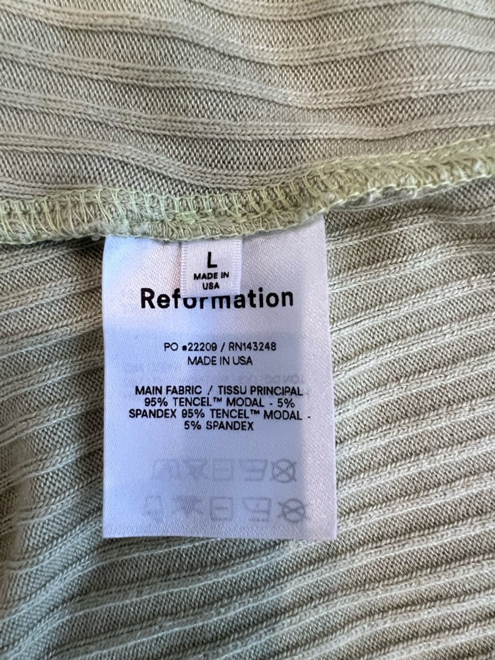 NWT Reformation Bliss Ribbed Sleeveless Maxi Dress in green. - Picture 5 of 5